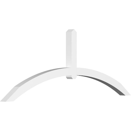 Ekena Millwork Archdale Architectural Grade PVC Gable Bracket, 96"W x 36"H x 4"D x 4"F, 9/12 Pitch GBP096X36X0404ARC00